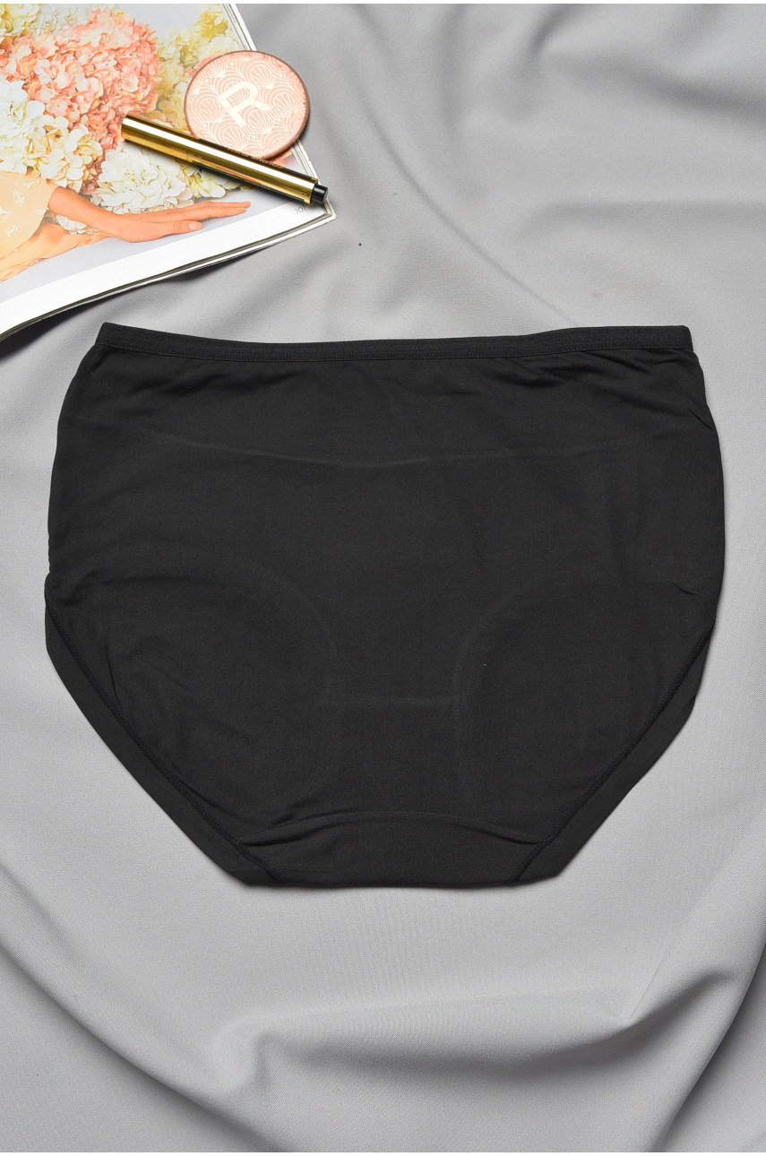 Трусы женские полубатальные черного цвета 9008 193101