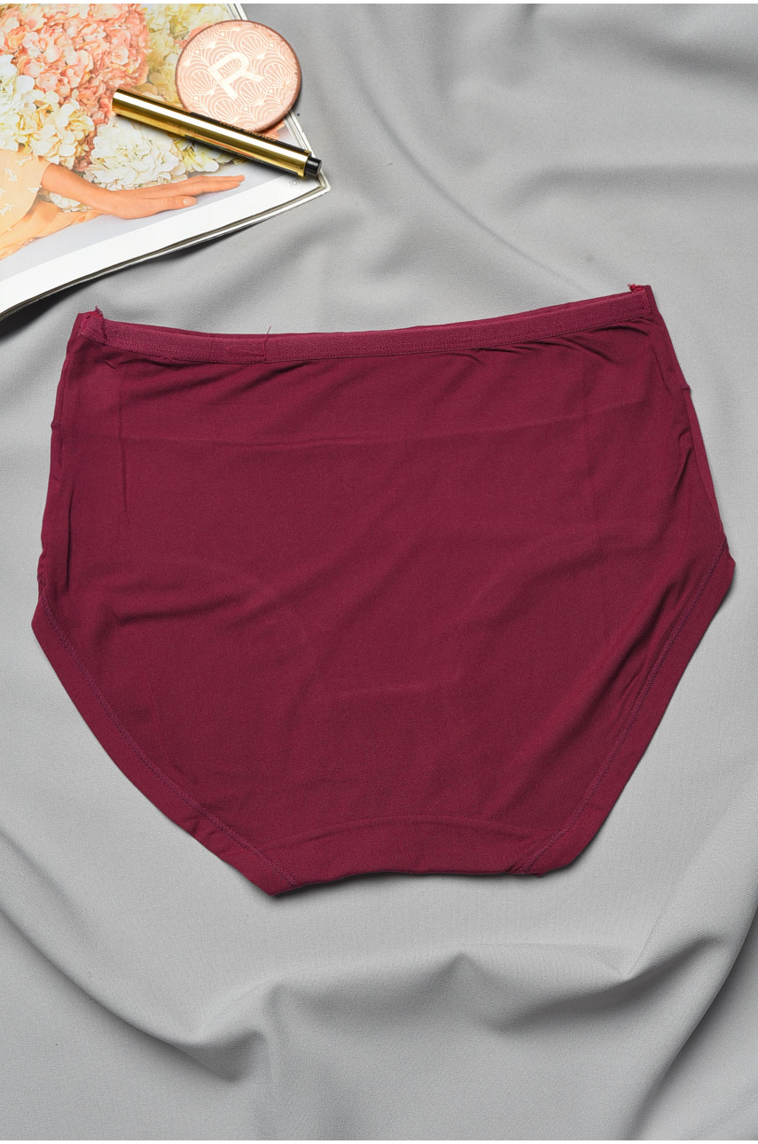 Труси жіночі напівбатальні бордового кольору 9008 193105 Труси жіночі напівбатальні бордового кольору 9008 193105