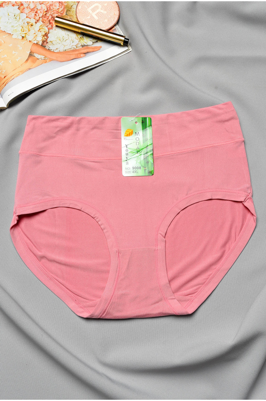 Трусы женские полубатальные темно-розового цвета 9008 193107