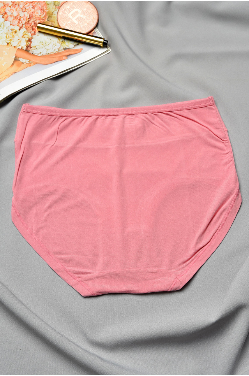 Трусы женские полубатальные темно-розового цвета 9008 193107