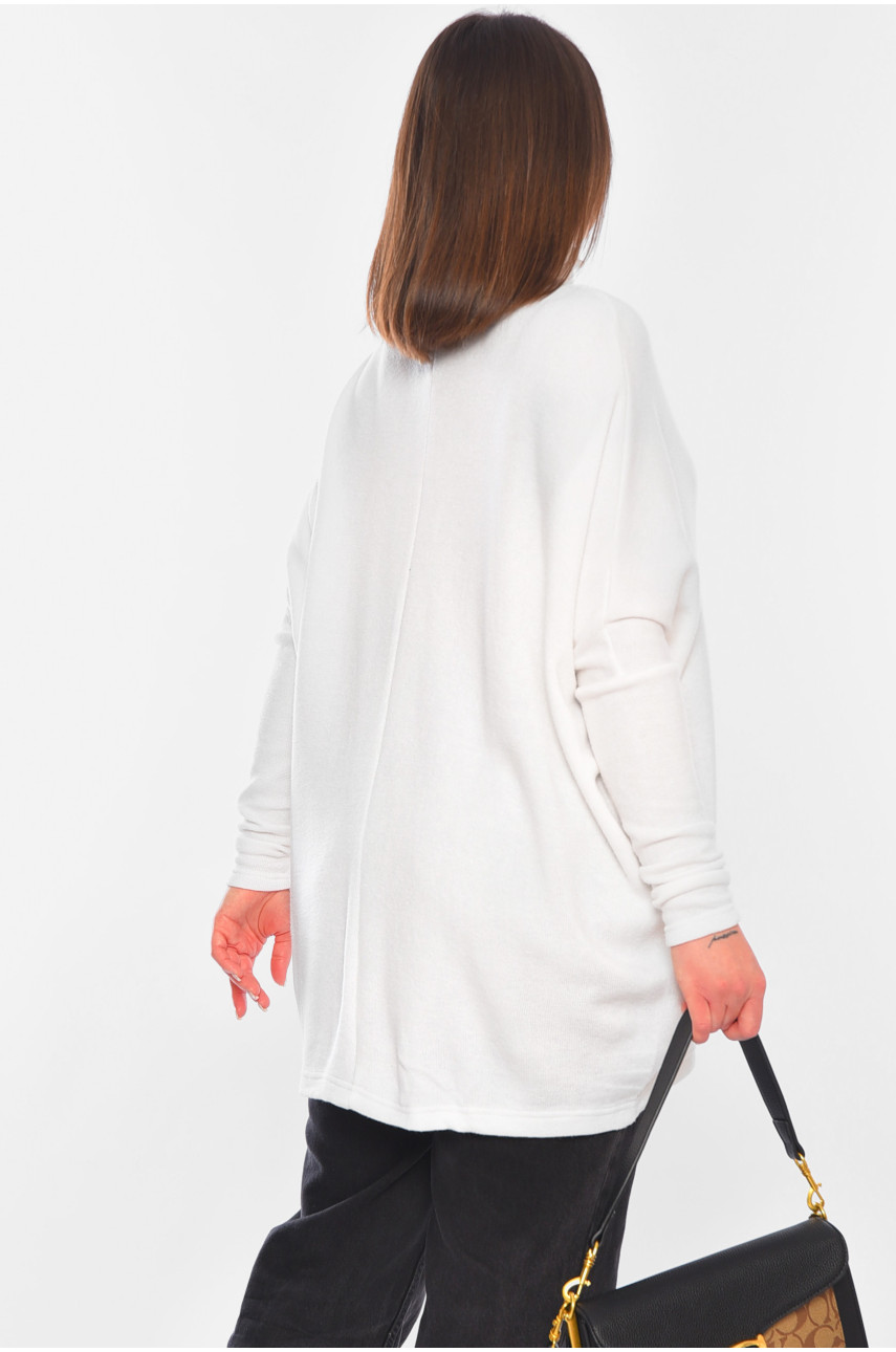 Туника женская полубатальная белого цвета 1636 193110