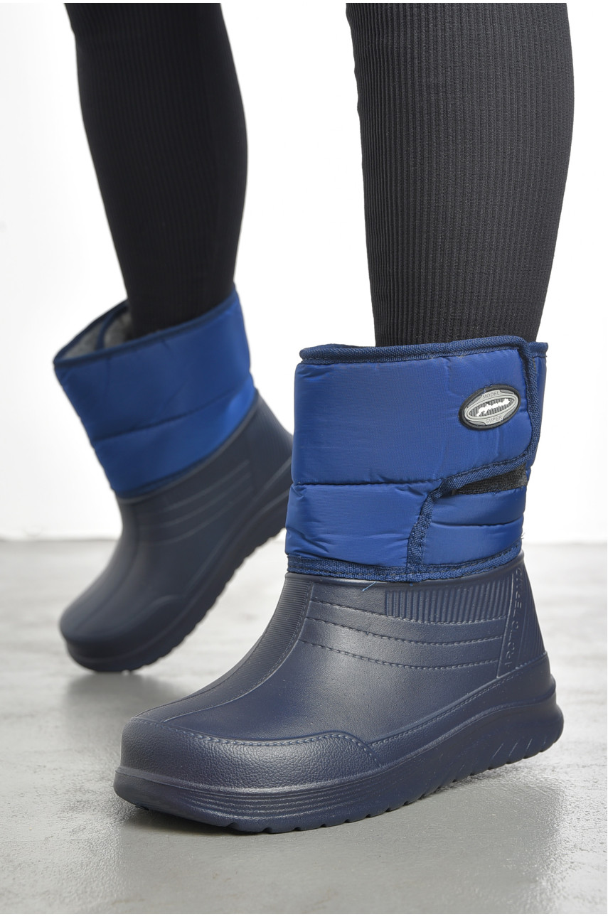 Дутики жіночі на хутрі темно-синього кольору Д-392 193169