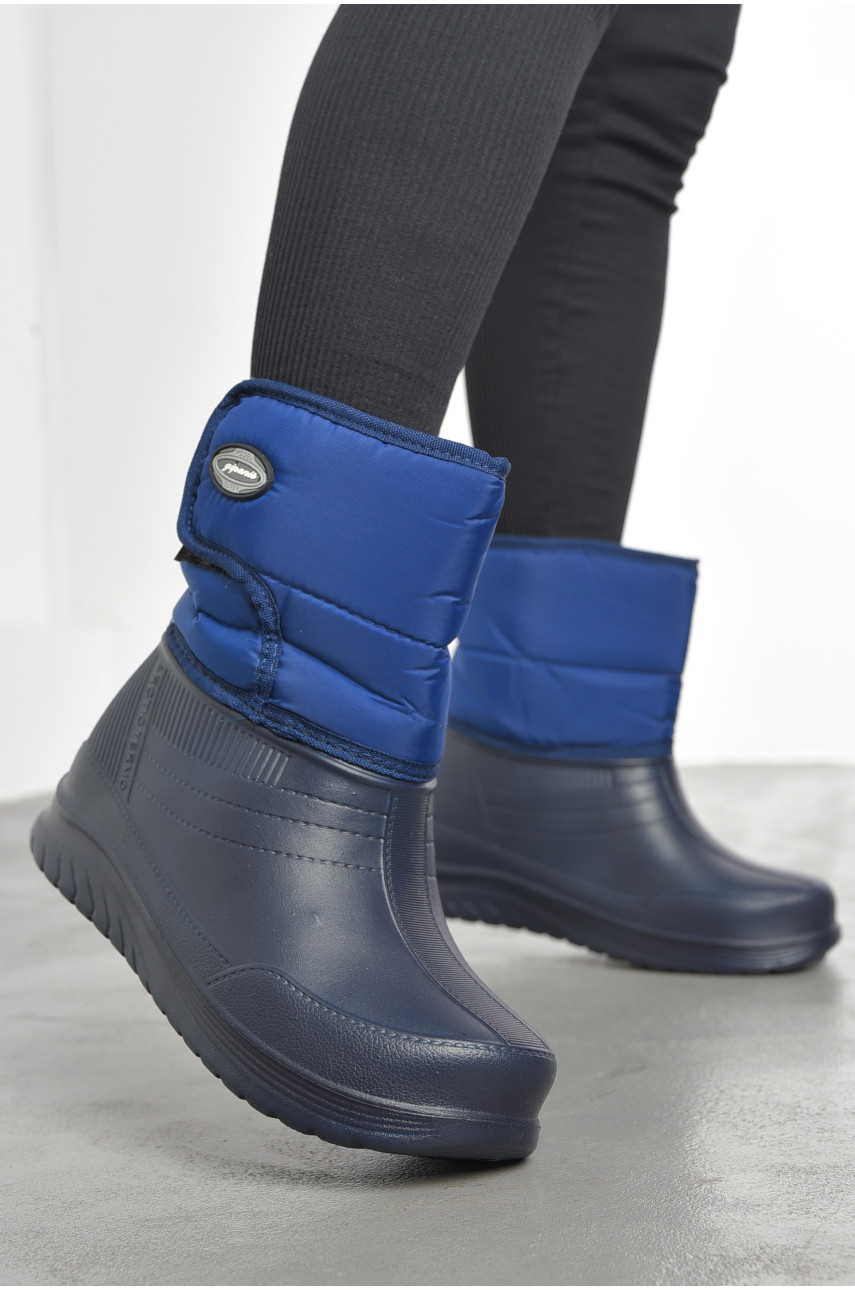 Дутики жіночі на хутрі темно-синього кольору Д-392 193169