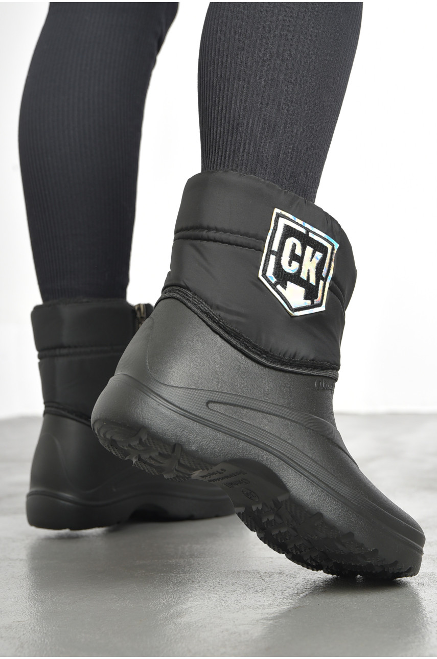 Дутики жіночі на хутрі чорного кольору 423 193170