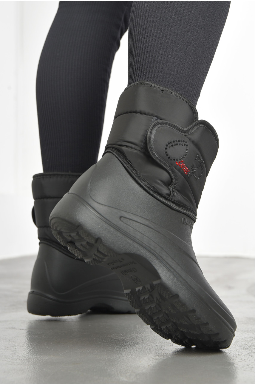 Дутики жіночі на хутрі чорного кольору 421 193171