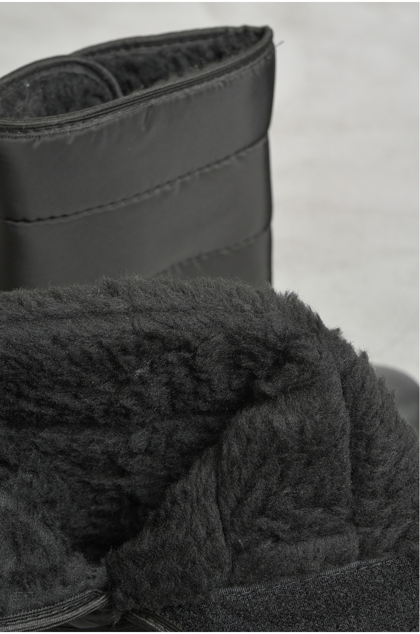 Дутики жіночі на хутрі чорного кольору 433 193172