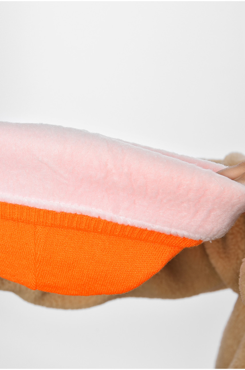 Шапка зимняя подростковая с нашивкой оранжевого цвета 193232