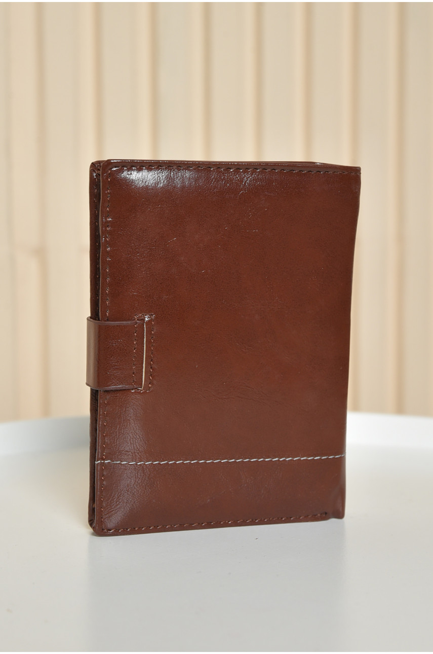 Кошелек мужской коричневый из экокожи розмер 10 х 14 х 2см 217-В 193241