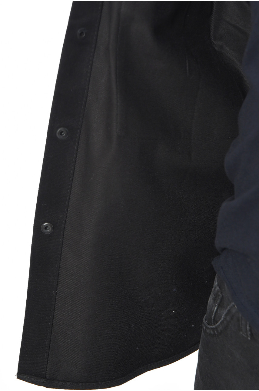 Рубашка мужская однотонная черного цвета 193243