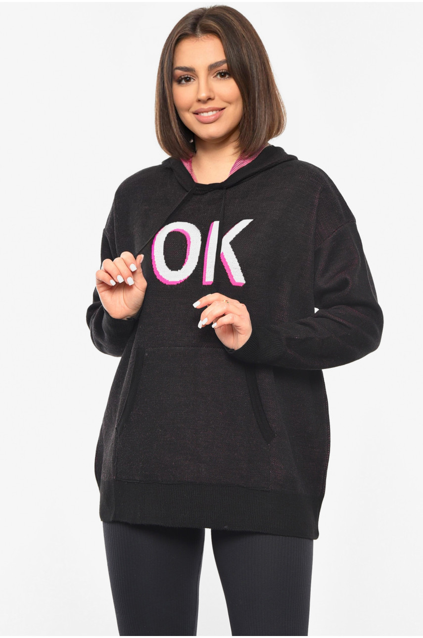 Худи женское черного цвета 14651 193268