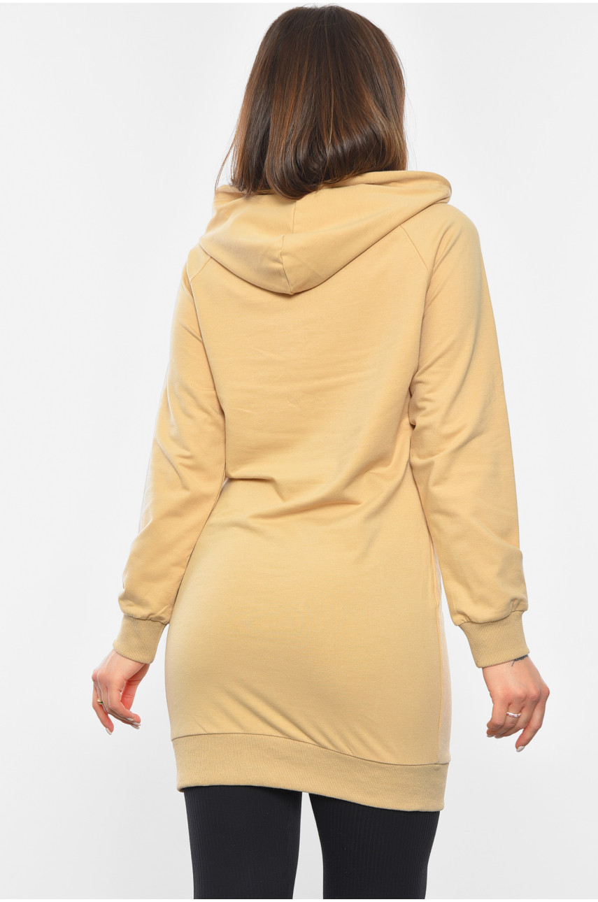 Туника-худи женская бежевого цвета 8832 193295