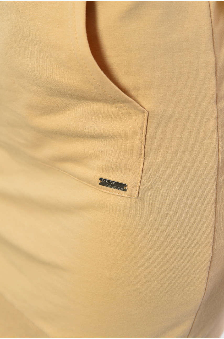 Туника-худи женская бежевого цвета 8832 193295