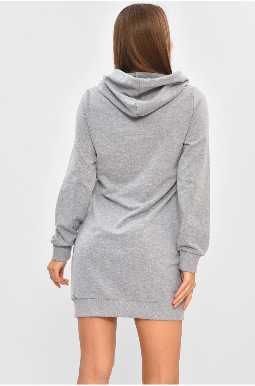 Туніка-худі жіноча сірого кольору 8832 193297 Туніка-худі жіноча сірого кольору 8832 193297