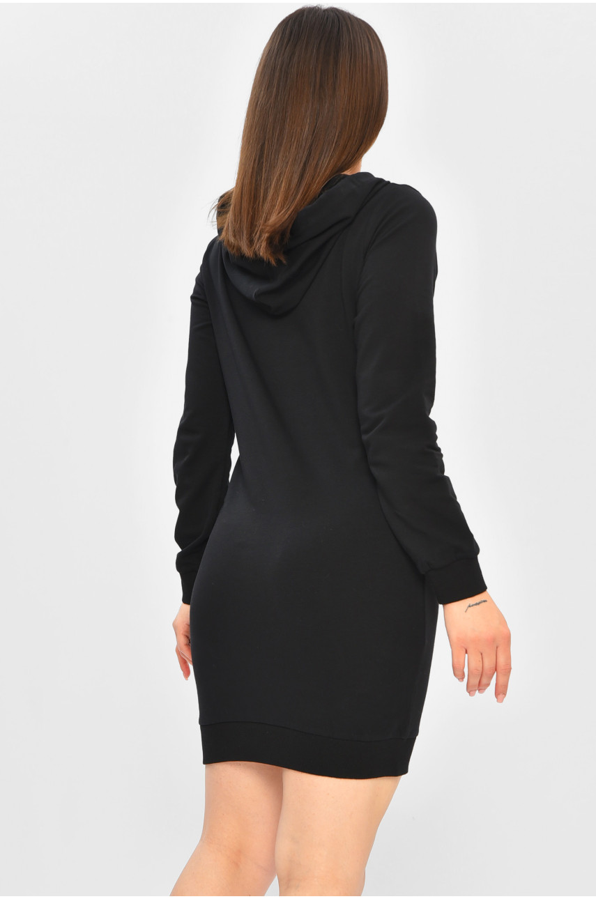 Туника-худи женская черного цвета 8832 193298