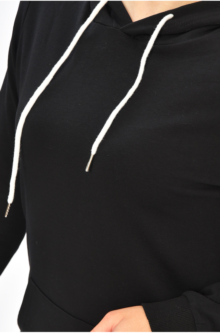 Туника-худи женская черного цвета 8832 193298