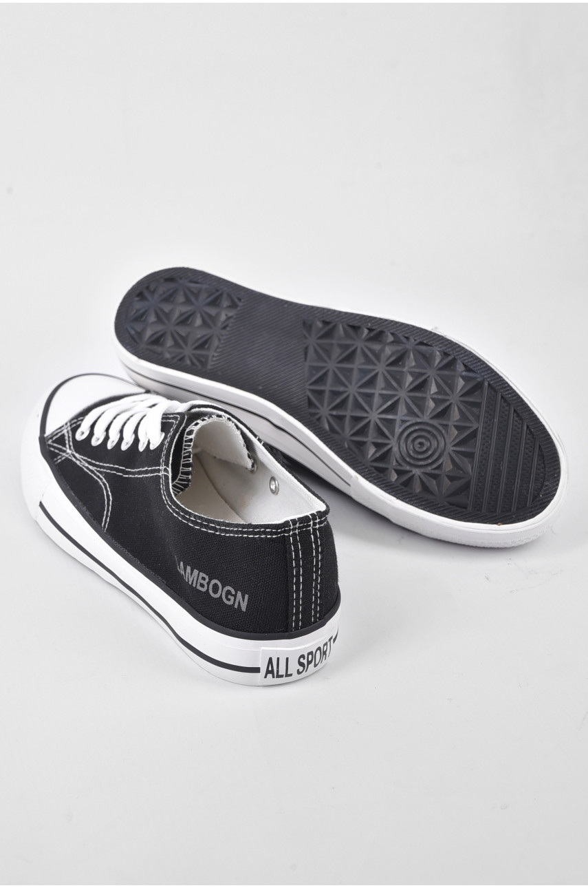 Кеди чоловічі чорного кольору на шнурівці 013-30 193302