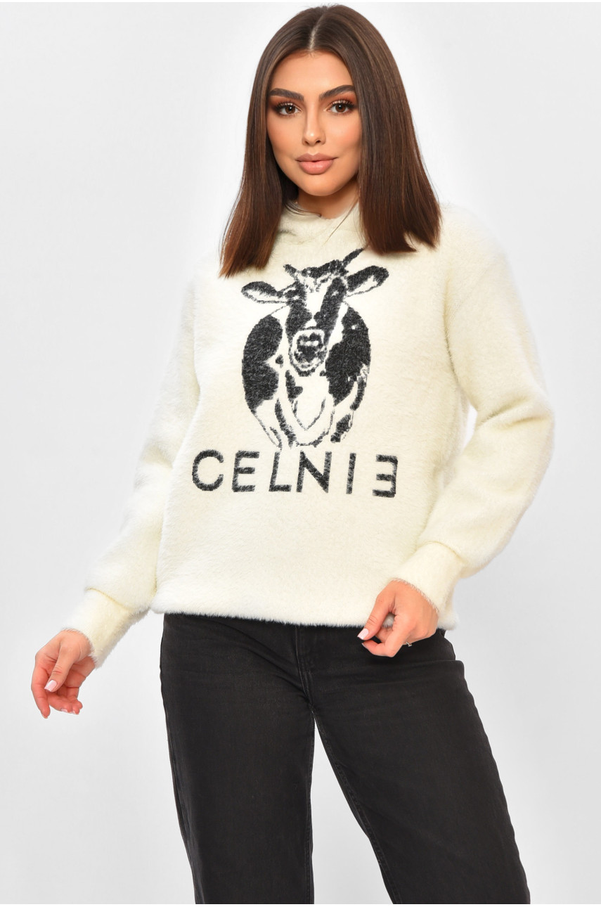 Худи женское альпака белого цвета 0012 193312