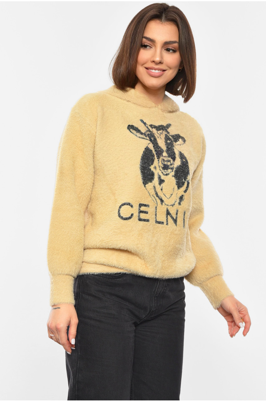 Худи женское альпака бежевого цвета 0012 193313