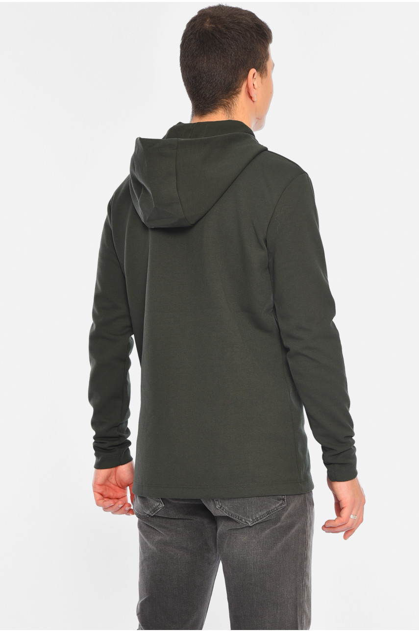 Худи мужское с рисунком цвета хаки 4093 193326 Худи мужское с рисунком цвета хаки 4093 193326