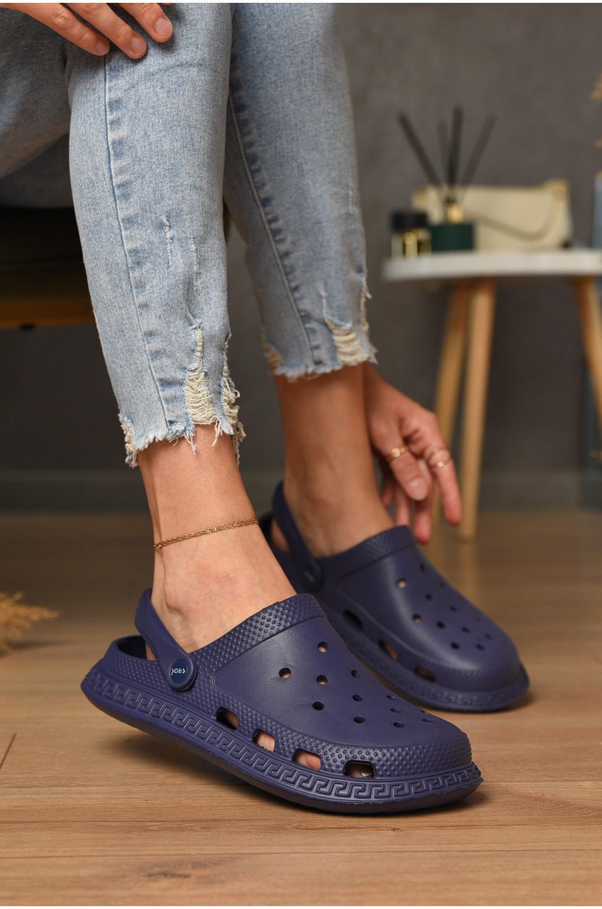 Кроксы женские темно-синего цвета С-75 193329