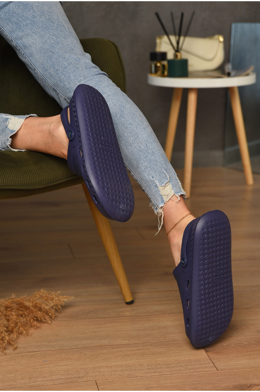 Кроксы женские темно-синего цвета С-75 193329
