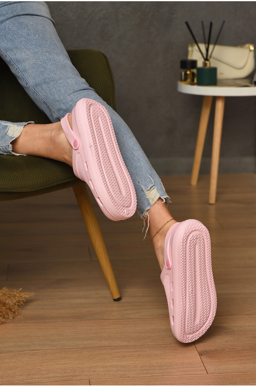 Кроксы женские розового цвета С-98 193332