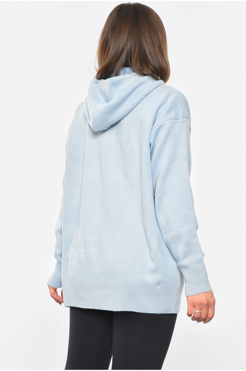 Худи женское голубого цвета 14651 193334