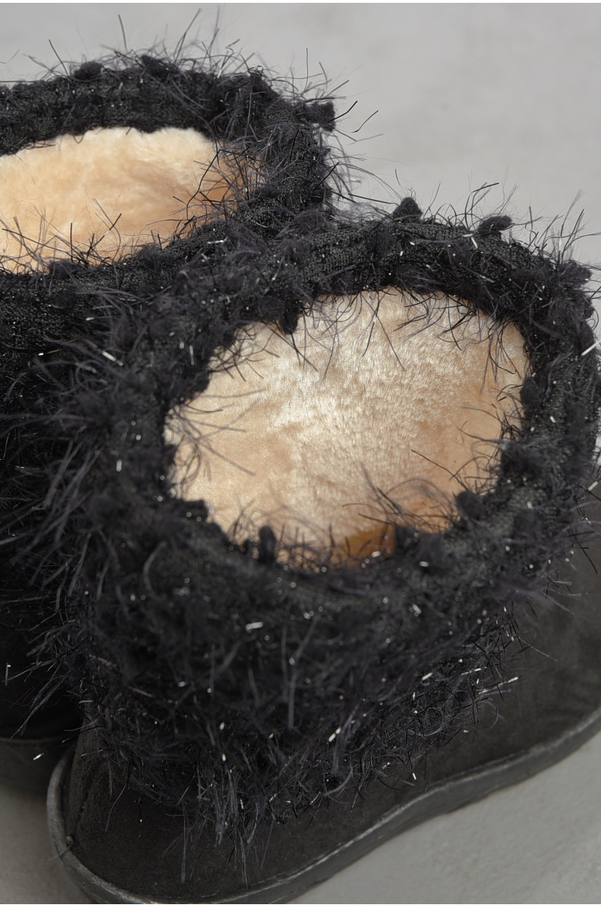 Угги женские черного цвета искуственная замша 920 193364