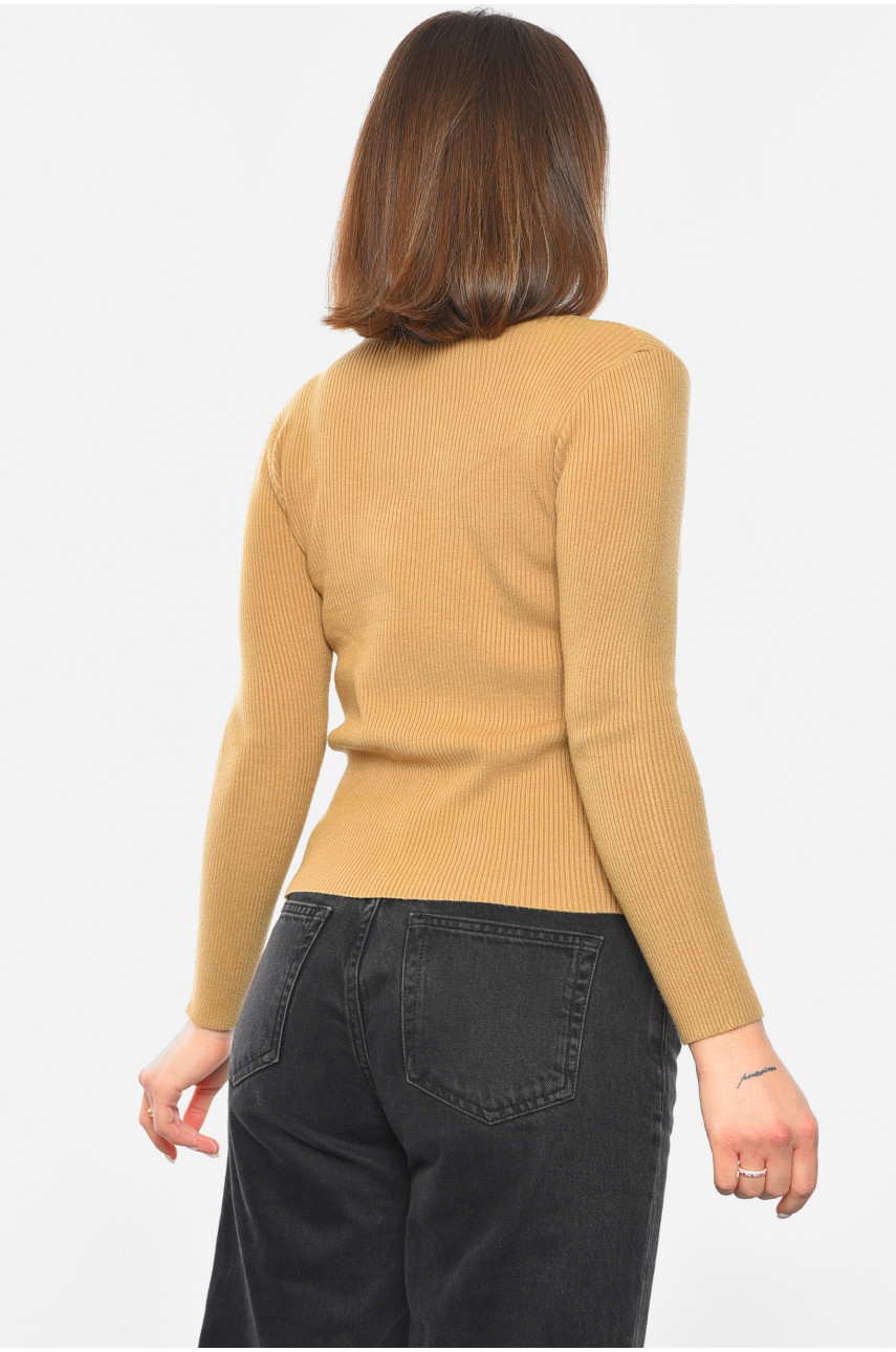 Гольф женский однотонный цвета мокко 26575 193390