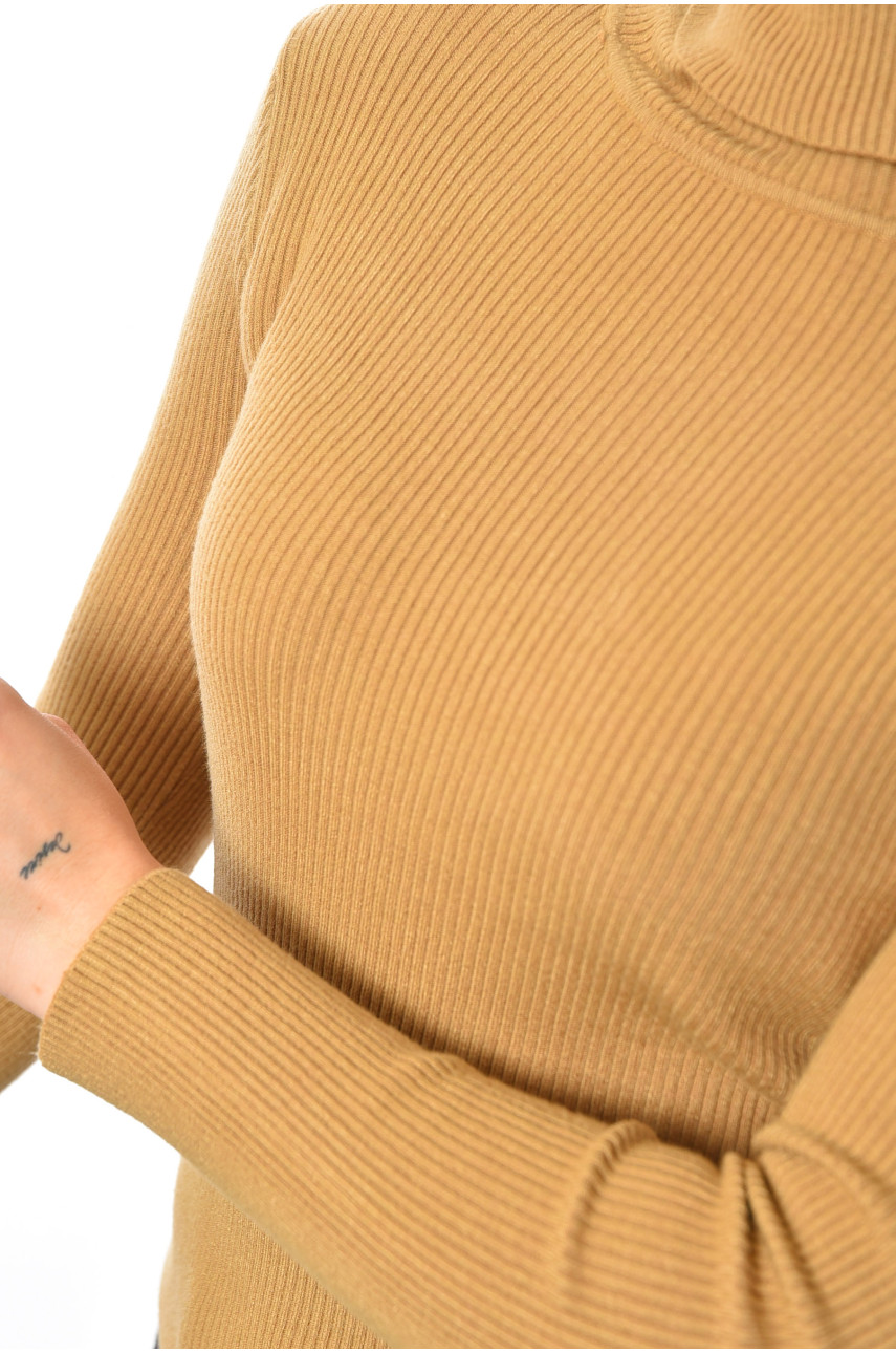 Гольф женский однотонный цвета мокко 26575 193390