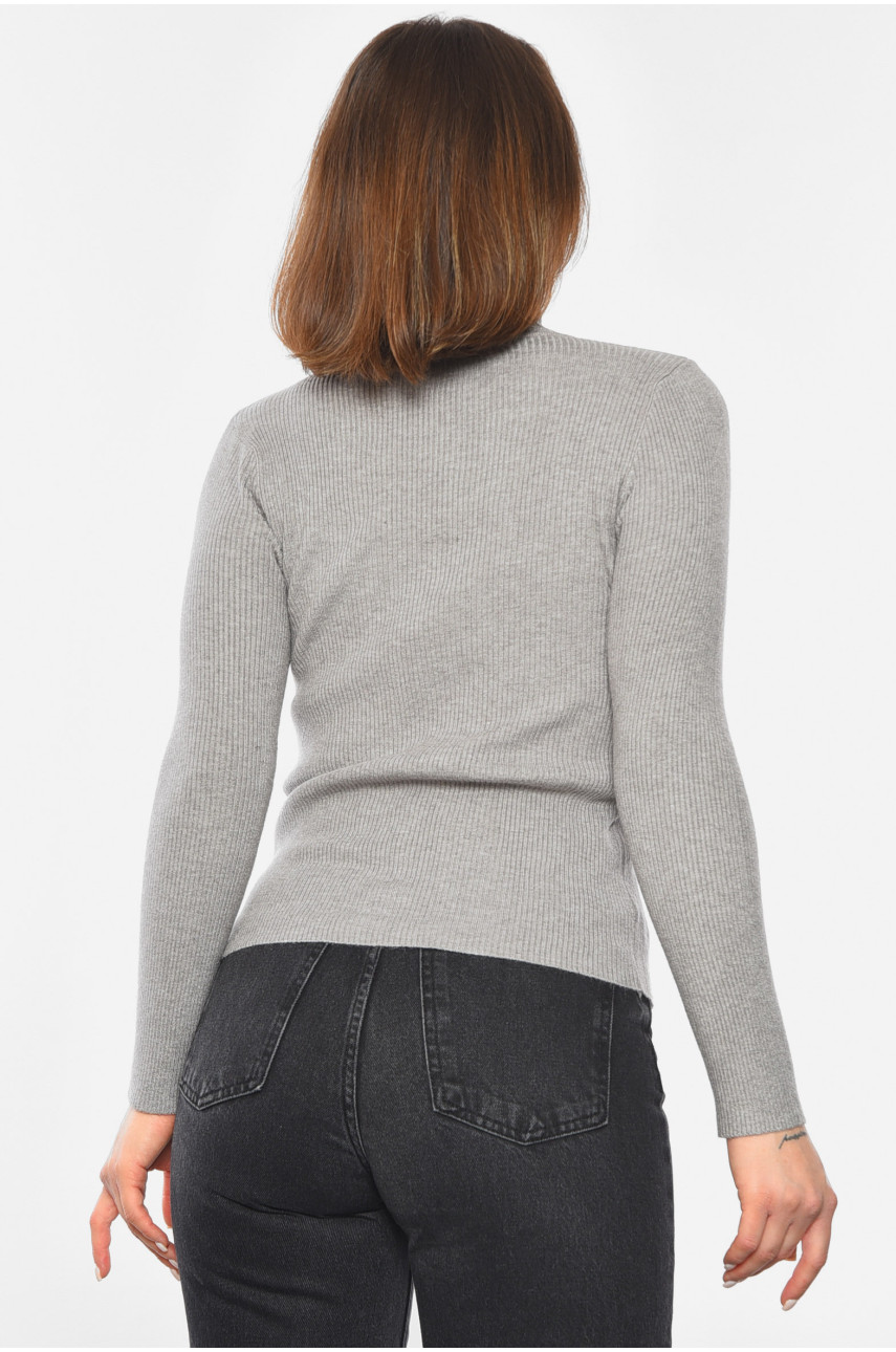 Гольф женский однотонный серого цвета 26575 193400 Гольф женский однотонный серого цвета 26575 193400