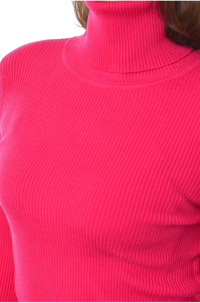 Гольф женский однотонный розового цвета 26575 193401