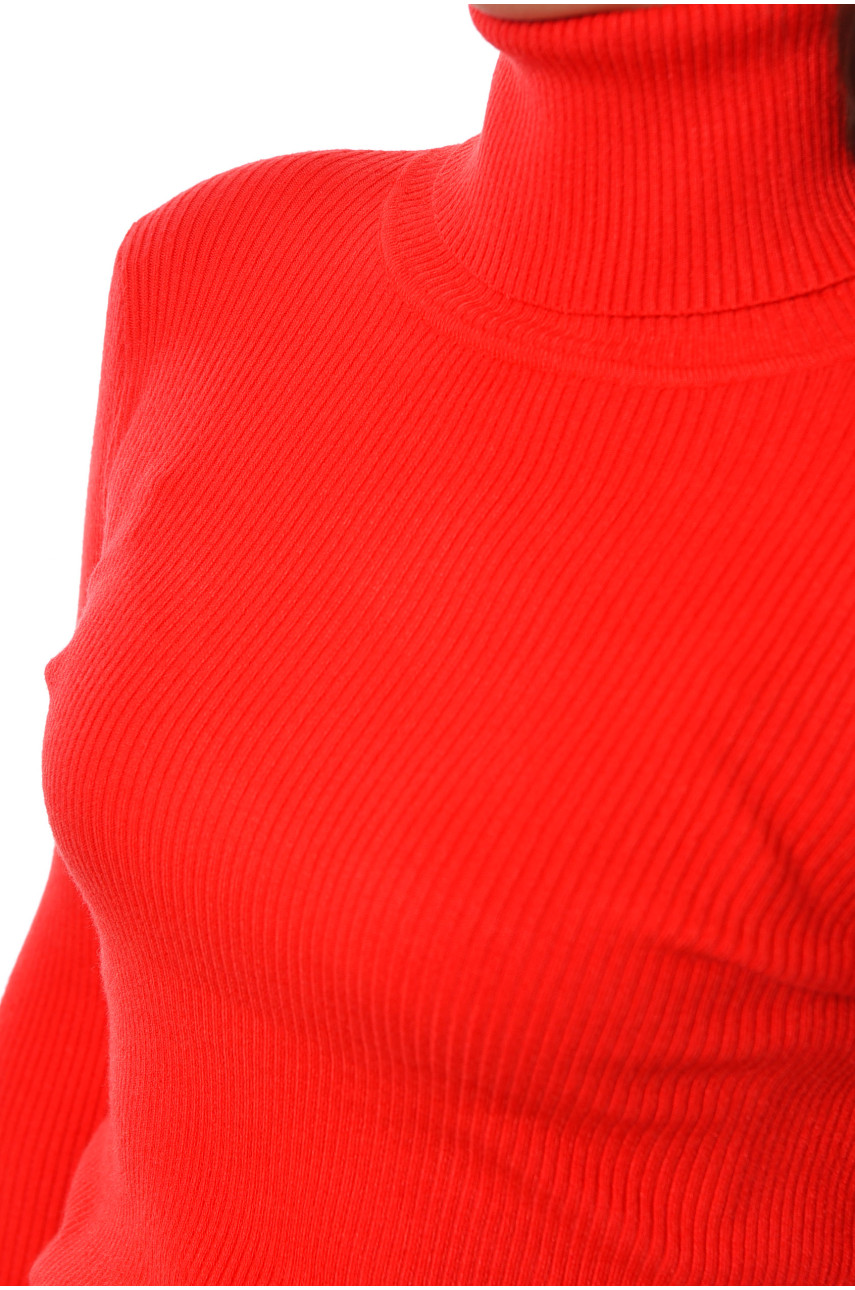 Гольф женский однотонный красного цвета 26575 193402 Гольф женский однотонный красного цвета 26575 193402