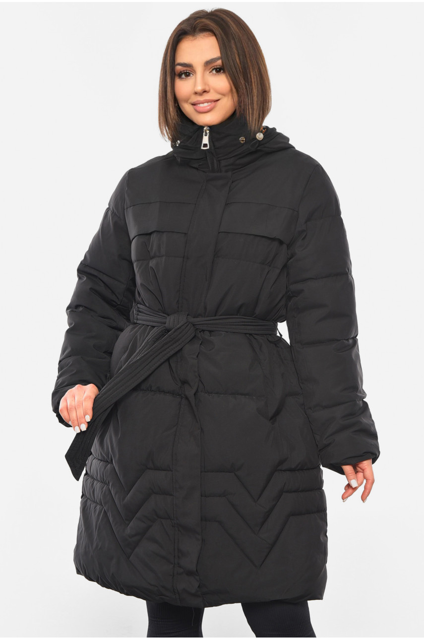 Куртка жіноча зимова чорного кольору 8806 193415