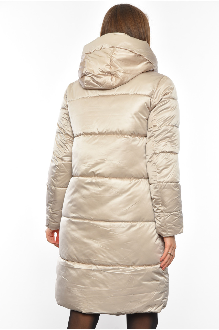Куртка женский зимняя бежевого цвета 215 193433 Куртка женский зимняя бежевого цвета 215 193433