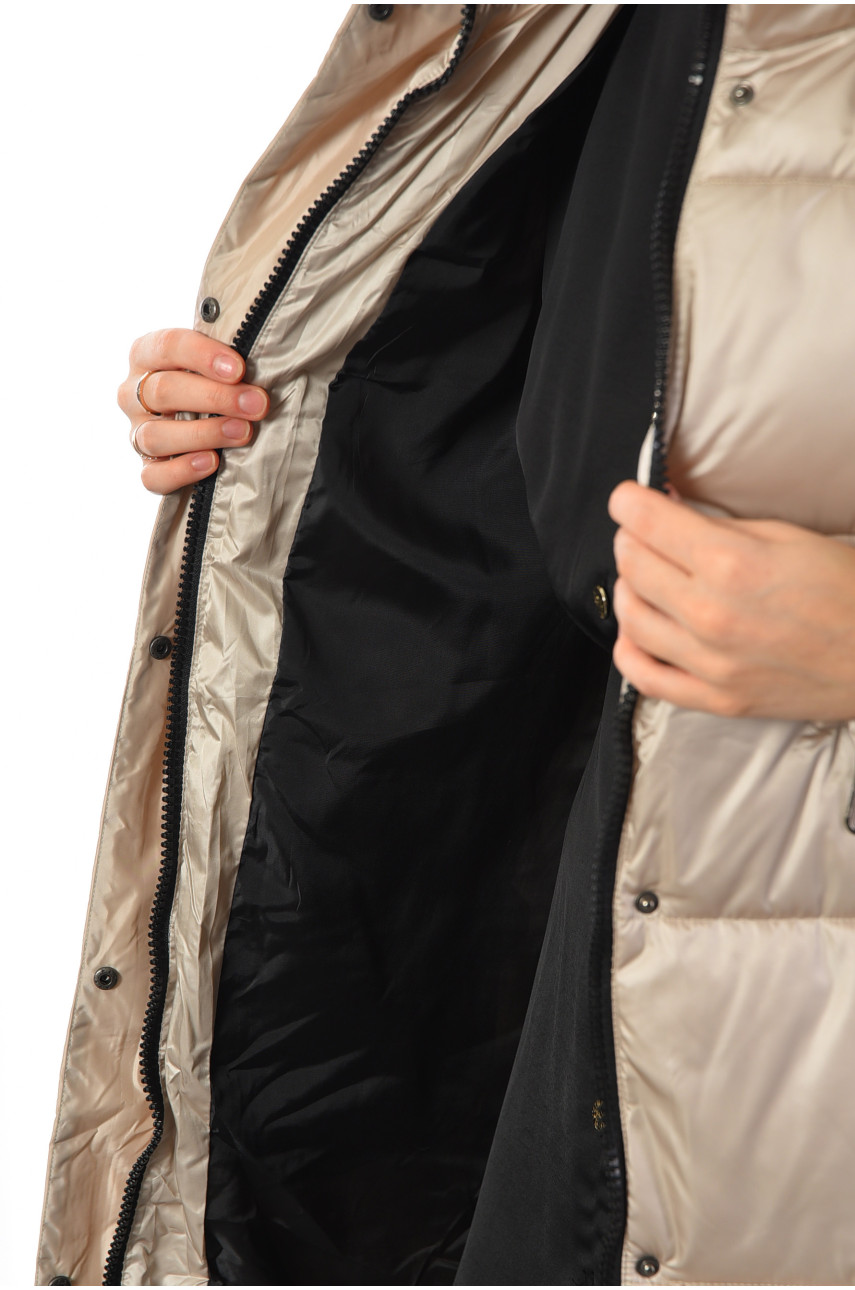 Куртка женский зимняя бежевого цвета 215 193433 Куртка женский зимняя бежевого цвета 215 193433
