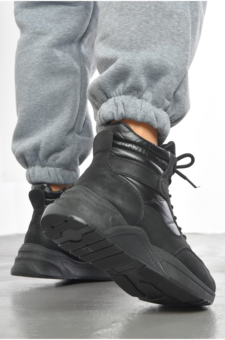 Кросівки жіночі чорного кольору на хутрі 288-69 193447