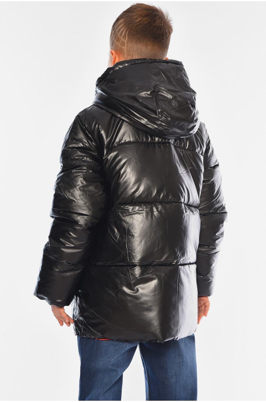 Куртка детская для мальчика еврозима черного цвета 2021-К1 193456