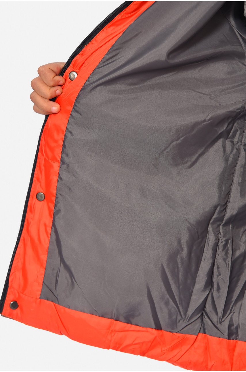 Куртка детская для мальчика еврозима серого цвета 2021-К1 193457