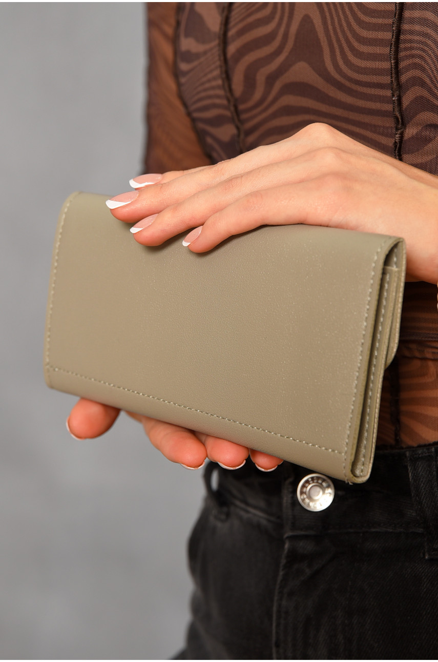 Кошелек женский из экокожи серого цвета 2384 193466 Кошелек женский из экокожи серого цвета 2384 193466