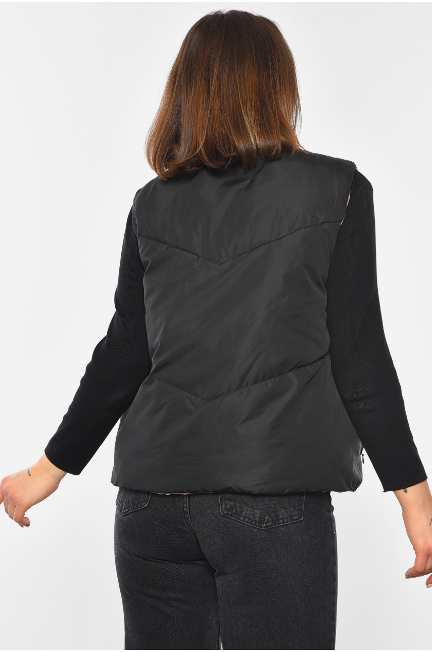 Жилетка женская двухсторонняя цвета мокко 654 193474