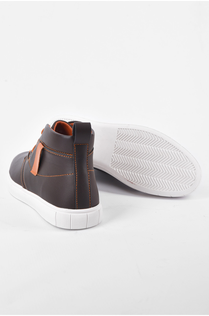 Черевики чоловічі демісезонні коричневого кольору СУВ13 193499