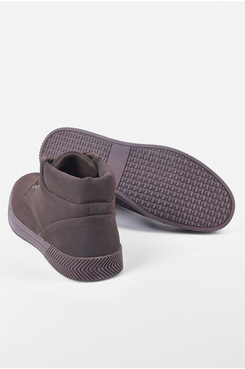 Ботинки мужские демисезонные коричневого цвета 195 193503