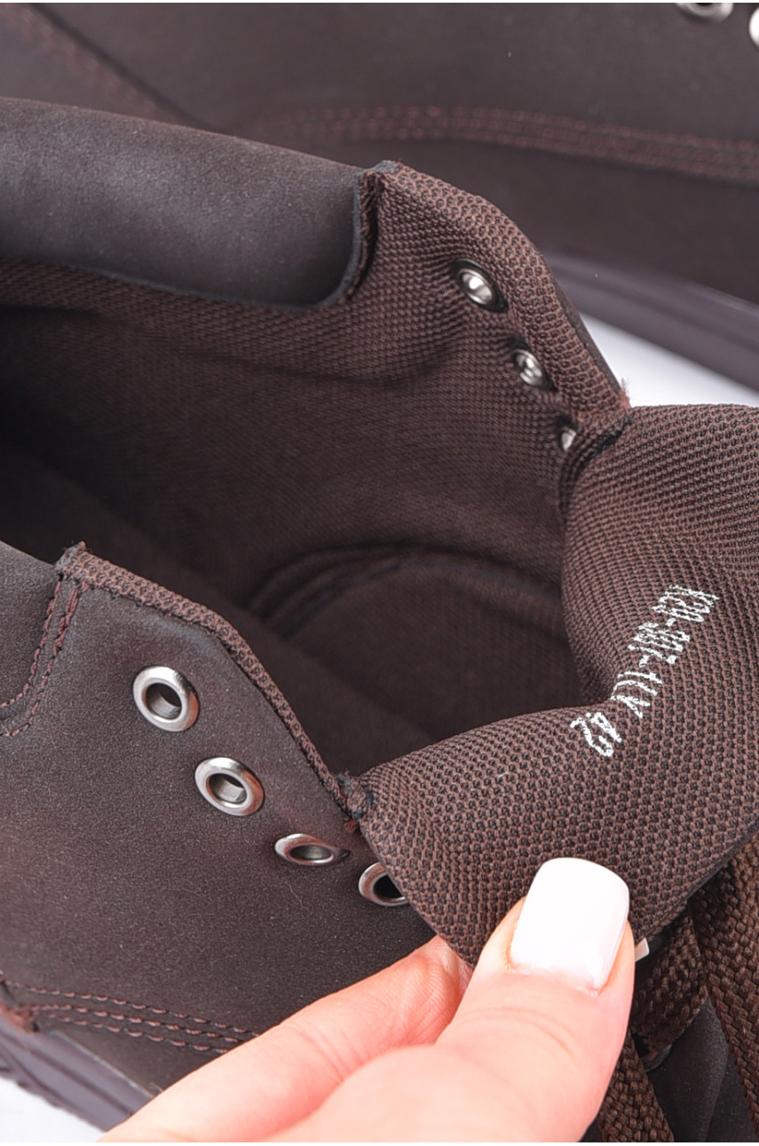 Ботинки мужские демисезонные коричневого цвета 195 193503