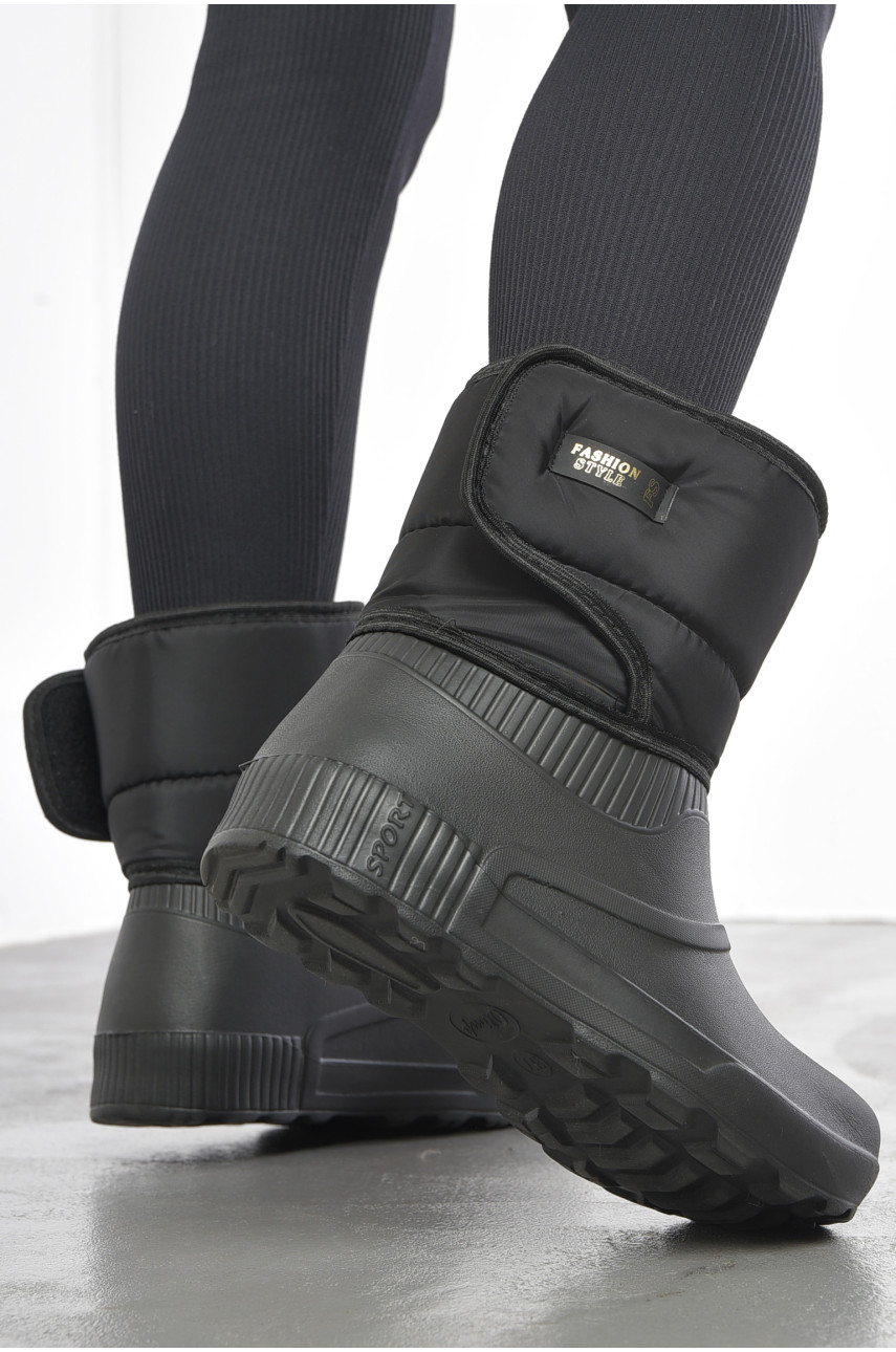 Дутики жіночі на хутрі чорного кольору 543 193505