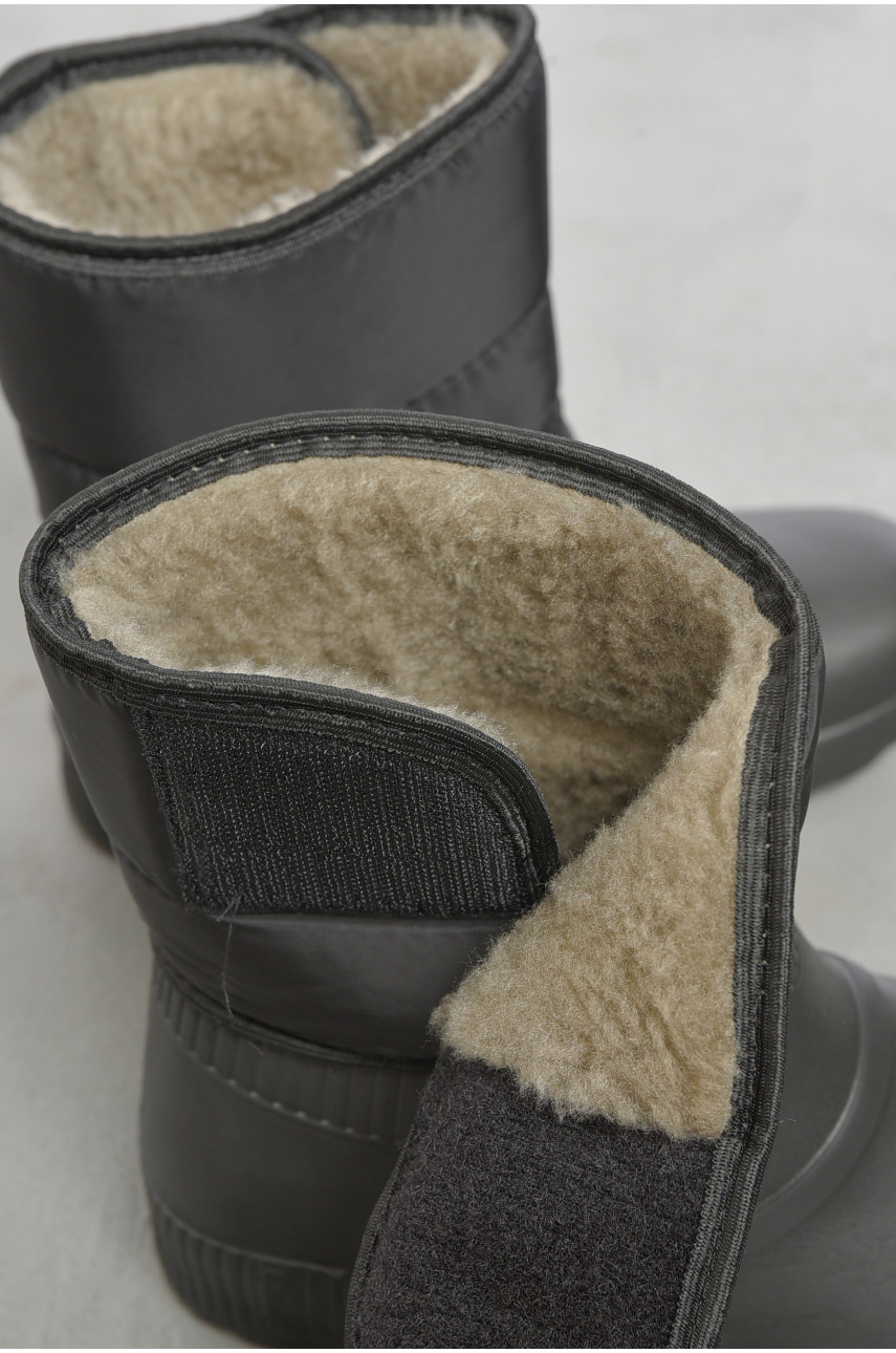 Дутики жіночі на хутрі чорного кольору 543 193505