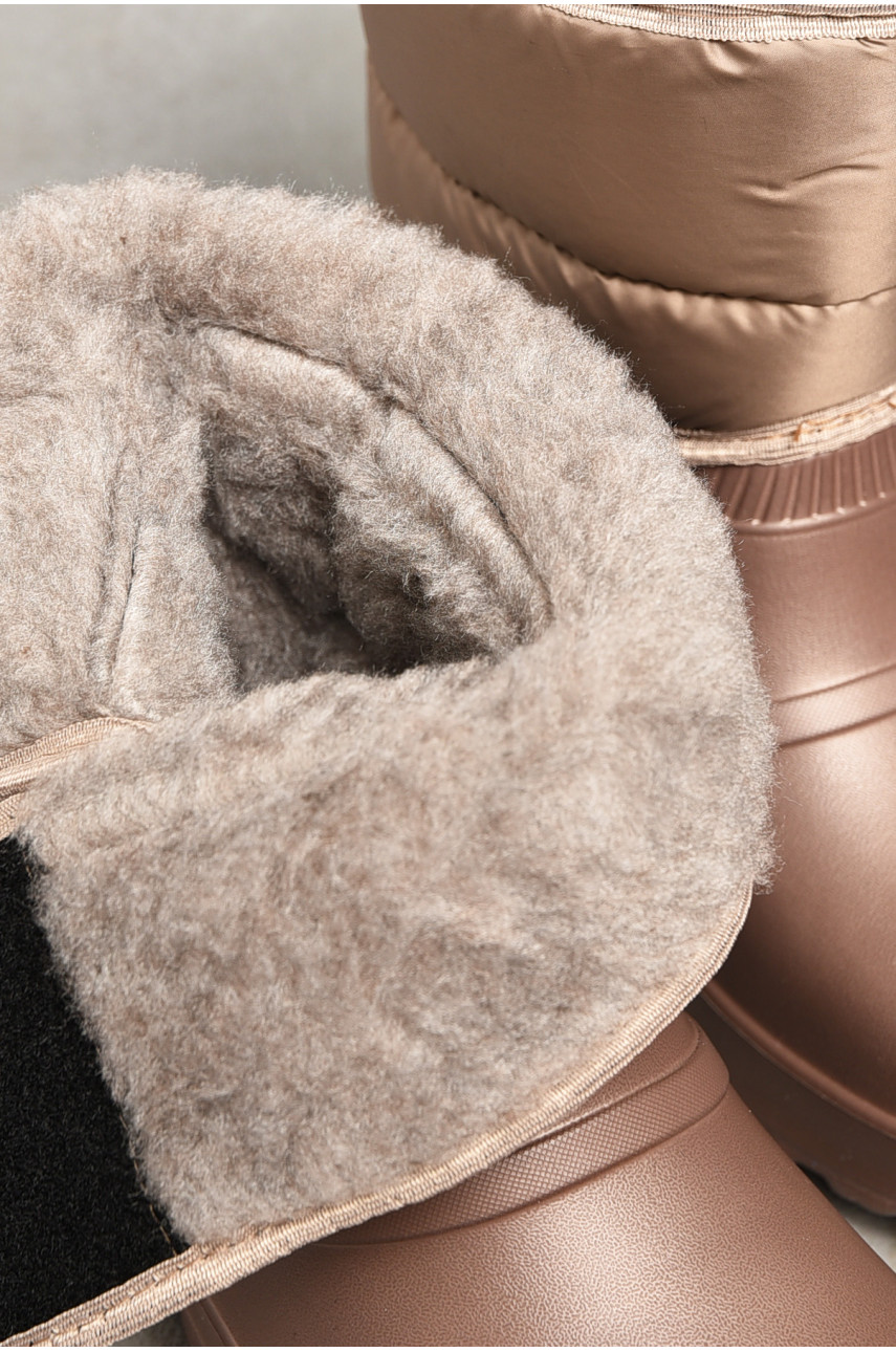 Дутики жіночі на хутрі кольору мокко 543 193506