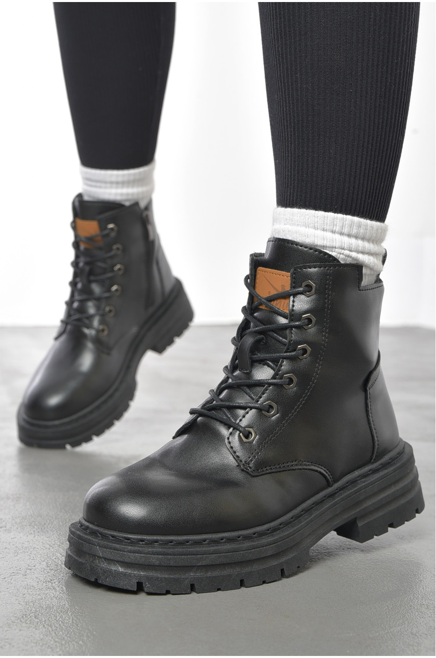 Ботинки женские демисезонные черного цвета 2276 193516