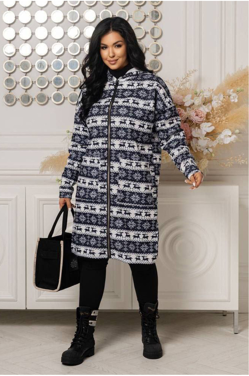 Кардиган женский темно-синего цвета 7652 193518