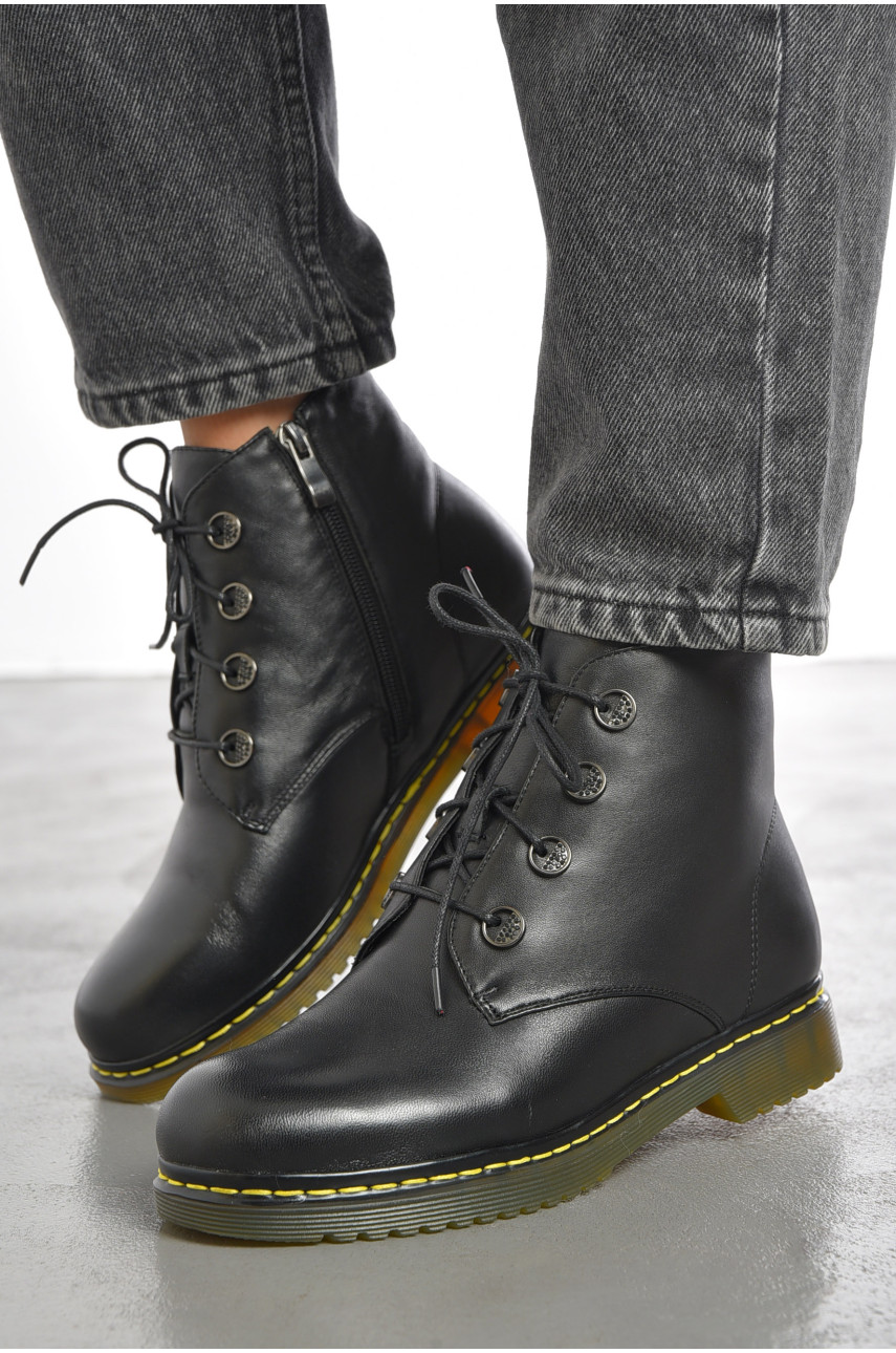 Ботинки женские зима чорного цвета на меху 5134 193532